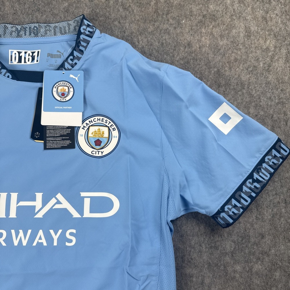 Puma Manchester City Soccer Jersey 2024-2025 Home Football Shirt Size M - Picture 7 of 13